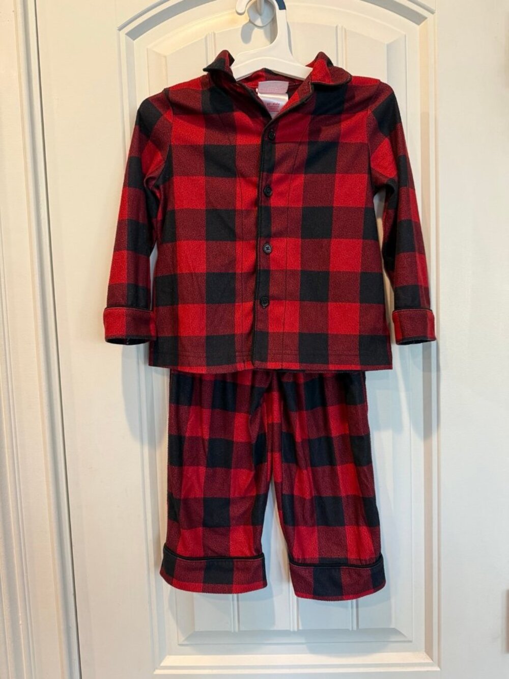 2T plaid flannel pajamas for toddler